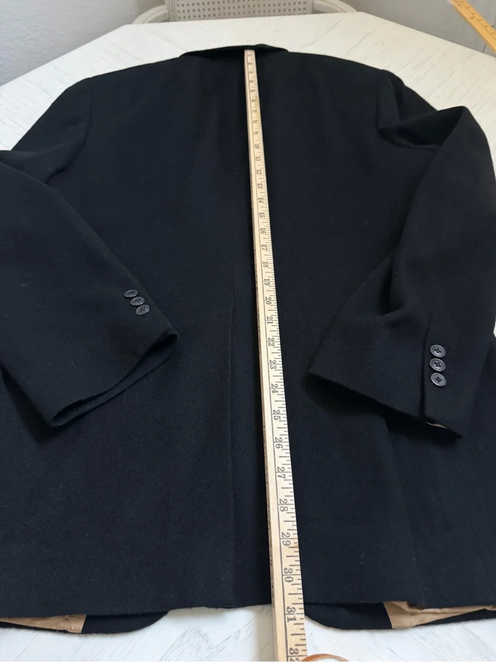 Vintage Men's Black Camelhair Sport Coat Blazer 44R Made in USA